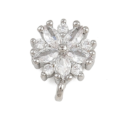 Brass Micro Pave Cubic Zirconia Pendants KK-A269-17P-1