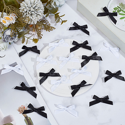60Pcs 2 Colors Satin Brooches JEWB-SC0001-84-1