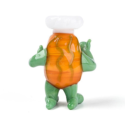 Handmade Lampwork Cartoon Chef Display Decorations LAMP-T025-12C-1