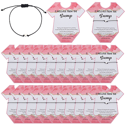 24Pcs Word Printed Paper Bracelet Display Cards BJEW-FG0001-05B-1