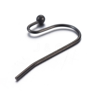 304 Stainless Steel Earring Hooks Ion Plating(IP) LS-STAS-L211-14-B-1