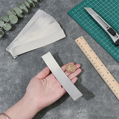 12Pcs 304 Stainless Steel Blank Sheets STAS-OC0001-38B-1