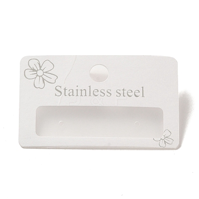Paper & Plastic Single Earring Display Card with Word Stainless Steel CDIS-L009-11-1