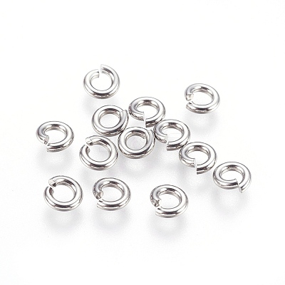 Tarnish Resistant 304 Stainless Steel Saw Cut Open Jump Rings X-STAS-P212-25P-12-1