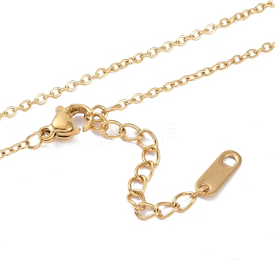 Ion Plating(IP) 304 Stainless Steel Cable Chain Necklaces NJEW-G081-10G-1