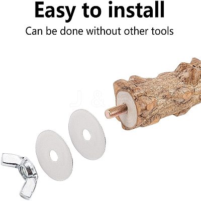 Wood Perch Bird Platform AJEW-GA0001-30-1
