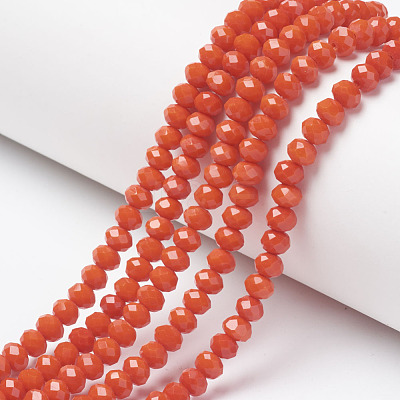 Opaque Solid Color Glass Beads Strands EGLA-A034-P3mm-D03-1