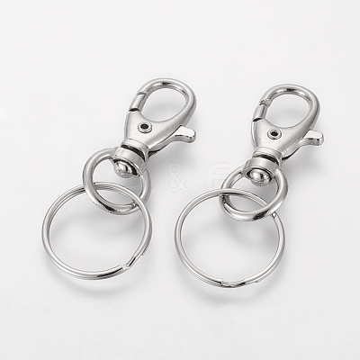 Iron Swivel Clasps HJEW-H018-P-1