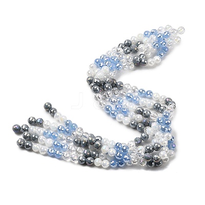 Electroplate Glass Beads Strands EGLA-D300-06-8mm-05-1