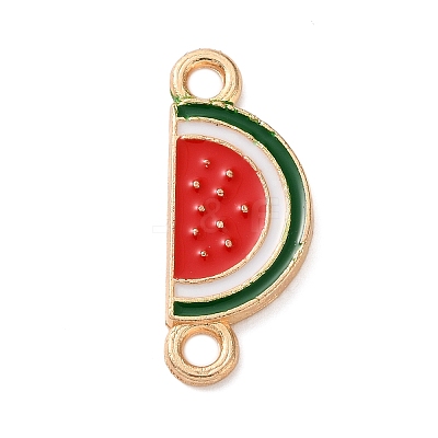 Fruit Theme Alloy Enamel Connector Charms AL-CBA95F4-01KCG-03-1