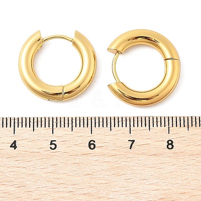 202 Stainless Steel Huggie Hoop Earrings EJEW-O087-08O-G-1