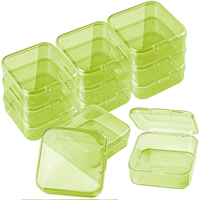 Square Plastic Bead Containers with Hinged Lid PW-WG65EE9-03-1