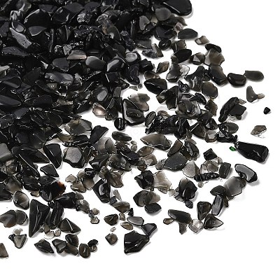 Natural Obsidian Chip Beads G-L453-08-1
