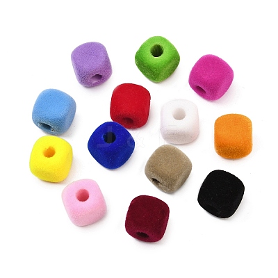 Opaque Acrylic European Beads OACR-G055-02F-1