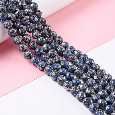 Natural Blue Calcite Beads Strands G-K317-A22-1