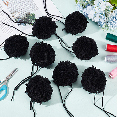 12Pcs DIY Craft Polyester Pom Pom Ball AJEW-CY0002-95A-1
