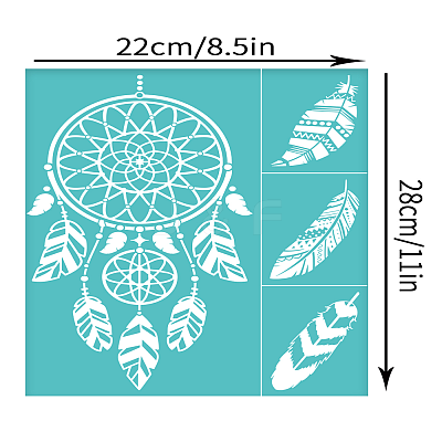 Self-Adhesive Silk Screen Printing Stencil X1-DIY-WH0338-301-1