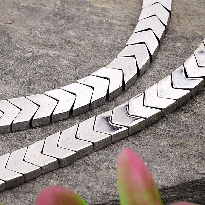 Electroplated Arrows Non-magnetic Synthetic Hematite Bead Strands G-E295-10A-1