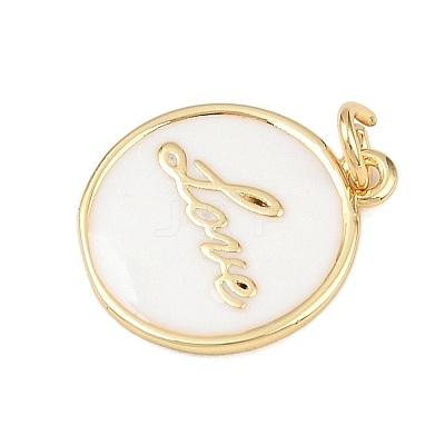 Brass Enamel Pendants KK-L251-02G-F04-1