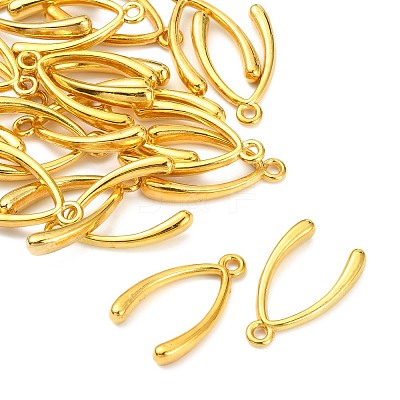 Tibetan Style Alloy Wish Bone Lucky Pendants X-TIBEP-A124554-G-FF-1