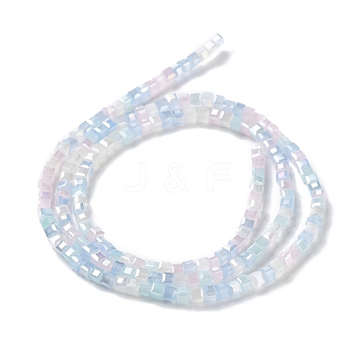 Gradient Color Electroplate Glass Bead Strands GLAA-E042-05-B04-1