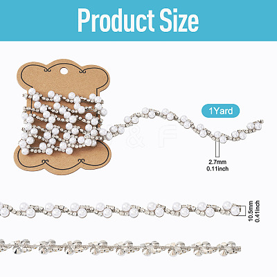 Alloy & Crystal Rhinestone & Plastic Pearl Bead Chains LCHA-TA0001-01-1