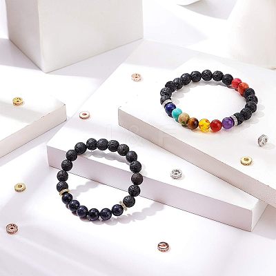CZ Brass Micro Pave Grade AAA Cubic Zirconia Bead Spacers KK-NB0002-28-NR-1