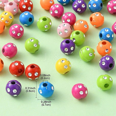 Plating Acrylic Beads PACR-YW0001-16-1