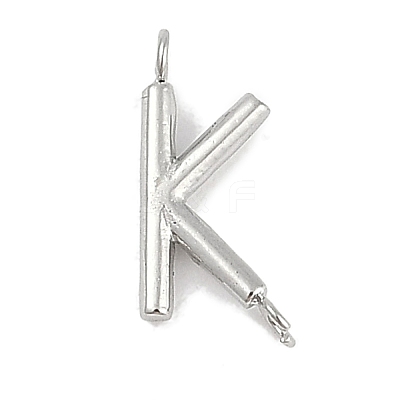 304 Stainless Steel Letter Connector Charms STAS-M108-01P-11-1