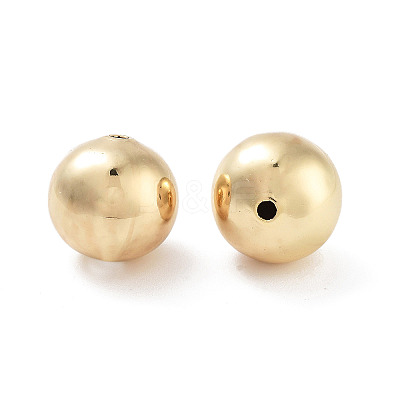 Round Rack Plating Brass European Beads KK-G512-08G-1