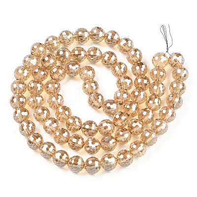 Electroplate Glass Bead Strands EGLA-R041-8mm-09-1