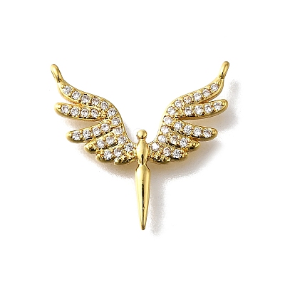Brass Micro Pave Cubic Zirconia Pendants KK-Z102-14G-1