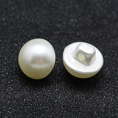 ABS Plastic Imitation Pearl Shank Buttons OACR-A009-12A-1
