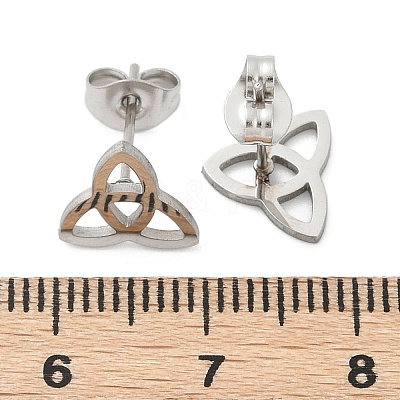 Non-Tarnish 304 Stainless Steel Stud Earrings EJEW-P235-01P-1