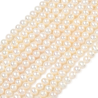 Natural Cultured Freshwater Pearl Beads Strands PEAR-L034-06D-1