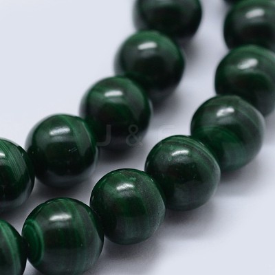 Natural Malachite Beads Strands G-F571-27A2-12mm-1