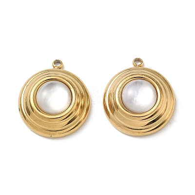 Natural Freshwater Shell Pendants STAS-G397-07G-01-1