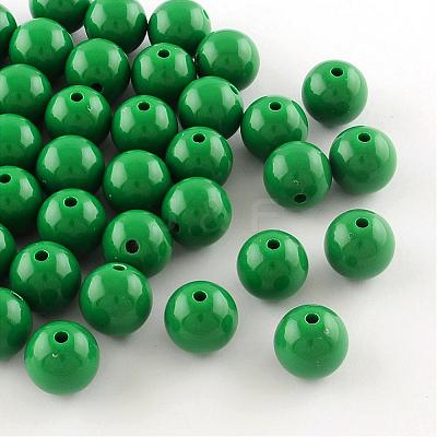 Round Bubblegum Chunky Acrylic Beads PAB709Y-12-1
