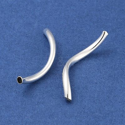 Brass Twist Tube Beads KK-B120-02C-S-1