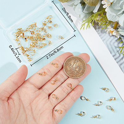 60Pcs Brass Cup Peg Bails KK-BBC0012-10-1