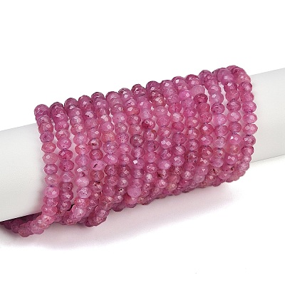 Dyed Natural Malaysia Jade Rondelle Beads Strands G-E316-2x4mm-46-1