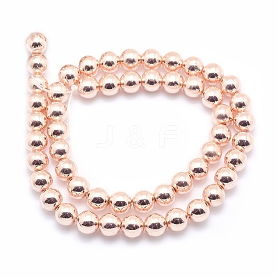 Electroplate Non-magnetic Synthetic Hematite Beads Strands G-L485-01E-LRG-1