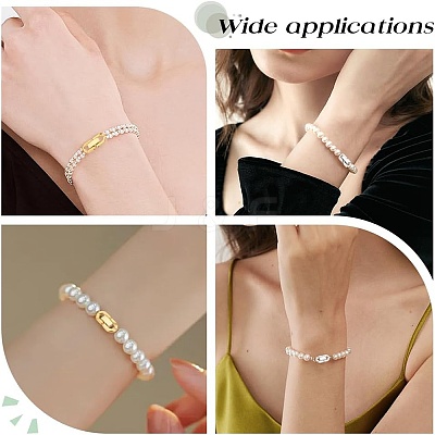 6Pcs 6 Styles 304 Stainless Steel Fold Over Clasps STAS-PH0006-09-1