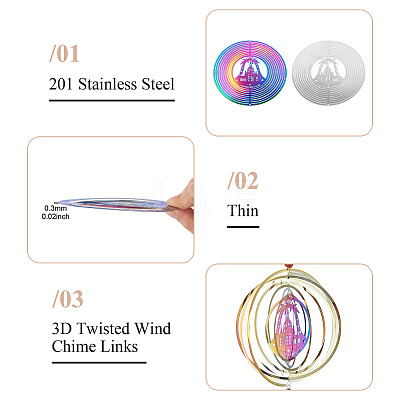 2Pcs 2 Colors 201 Stainless Steel Connector Charms/Links STAS-TA0005-56-1
