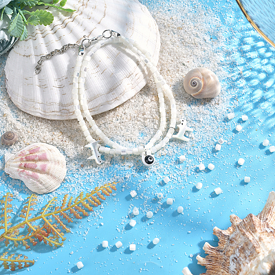 3 Strands Natural Trochid Shell/Trochus Shell Beads Strands SSHEL-FH0001-12-1