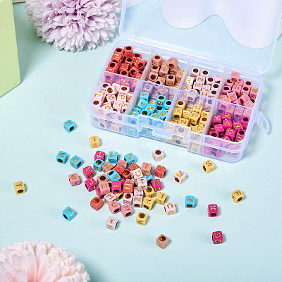 48G 8 Colors Opaque Acrylic Beads OACR-TA0003-51-1