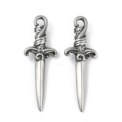 316 Surgical Stainless Steel Pendants STAS-G349-13AS-1