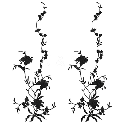 Flower Shape Cloth Embroidery Applqiues PATC-WH0012-52B-1
