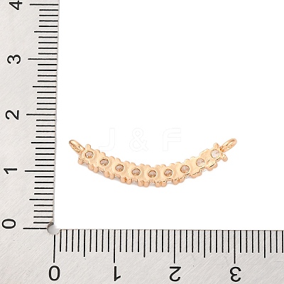 Brass Micro Pave Clear Cubic Zirconia Pendants X-KK-C076-21G-1
