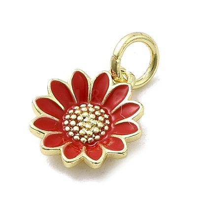 Brass Enamel Pendants KK-P338-19G-01-1